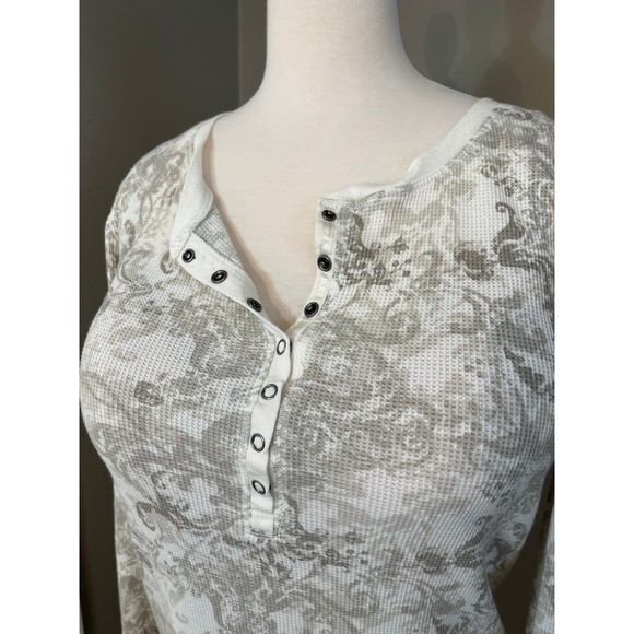 Women's Eddie Bauer Medium Thermal-Henley Top - Picture 2 of 8